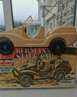 Vintage Action Man Boxed German Staff Car Vehicle Dak Afrika Korps Rare