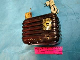 Vintage Sears Silvertone Model 6402 Bakelite Radio Midget Small Tabletop Rare