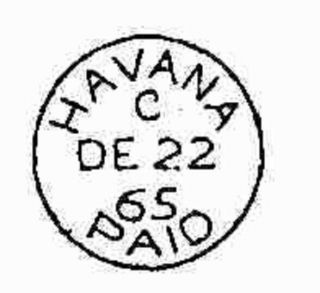 GB abroad in HAVANA DECUBA (C58) 6d grey plate 13 VERY RARE USE OF CDS PAID 3