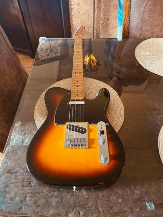 Rare Fender Player Series Telecaster Sunburst Mim Maple Neck Guitar,  Gig Bag