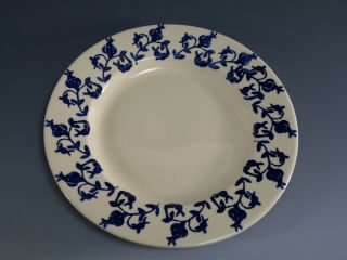 Rare Early Emma Bridgewater Pottery - Blue Pomegranate - 8 1/2 " Plate - 1989