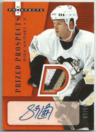 05 - 06 Fleer Hot Prospects Red Sidney Crosby Rookie Patch/Auto RC SP Rare ERROR 2