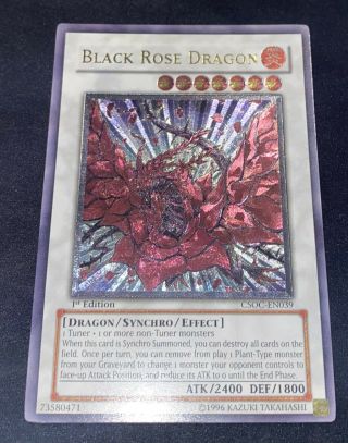 Yugioh Black Rose Dragon Ultimate Rare 1st Ed Edition Csoc - En039 Lp N