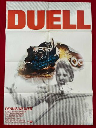 Duel Dennis Weaver Steven Spielberg 1972 Rare German Poster
