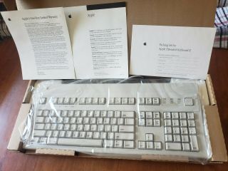 Apple Extended Keyboard Ii Adb Factory Box Vintage Rare M0312 M3501