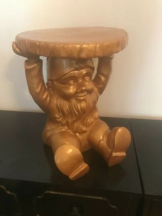 Rare Philippe Starck For Kartell Gnome Stool Side Table In Gold