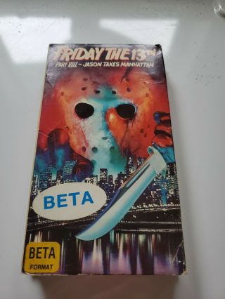 Friday The 13th Part Viii Jason Takes Manhattan 8 Beta Rare Betamax Was A Rental