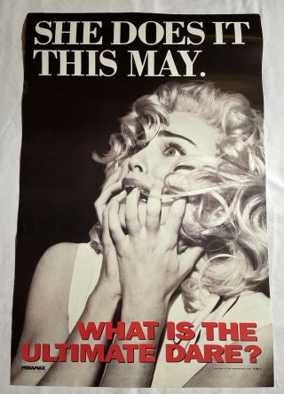 Madonna Vintage Very Rare Truth Or Dare Canada Promo Poster