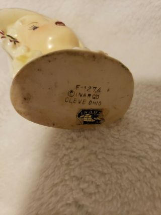 RARE Vintage Inarco Head Vase Cleveland,  OH Blonde Girl Mold E - 1274 Porcelain E1 3