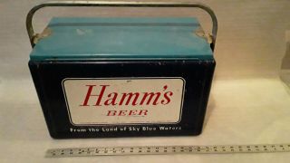 Vintage Rare Hamms Beer Cooler Cronstroms Steel Outside Look