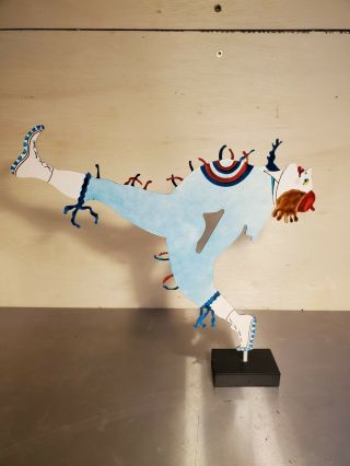 Judie Bomberger 1998 Sculpture Cirque Du Soleil Strutting Clown Jester Rare