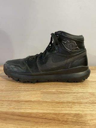Rare Nike Air Jordan Retro 1 Golf Shoes Size 13 Black Ah2114 - 001 Tiger Masters