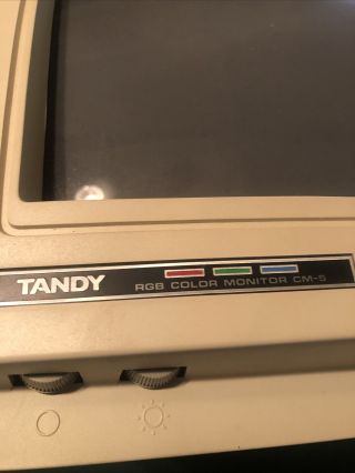 RARE Vintage Tandy CM - 5 COLOR RGB monitor - 3