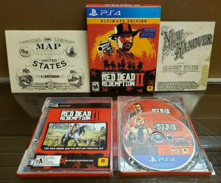 Red Dead Redemption 2: Ultimate Edition Ps4 Steelbook Map Rare