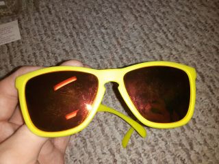 Oakley Frogskins Neon Yellow w/ Fire Iridium Rare and insert RARE 6