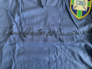 Rare Brazil Away Shirt Signed By Pele With His Full Name 1 Left Bid From £200