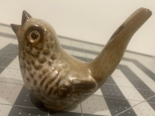 Vintage Howard Pierce Pottery Porcelain Bird Whistle " Rare "