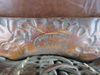 Rare Vtg Bedell Rogers Maker Longview,  Texas Western Horse Riding Saddle Leather 2