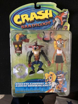 Resaurus Moto Crash & Coco - Crash Bandicoot Rare Figure