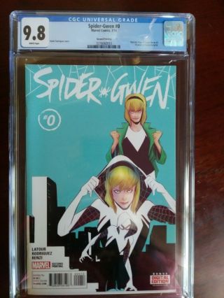 Spider - Gwen 0 (2016 Marvel Comics) 2nd Print Cgc 9.  8 0 Rare Second Print