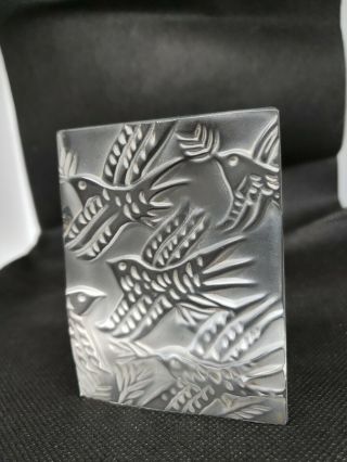 Rare Daum France Crystal Paperweight,  Signed By Alexander Fasianos - Birds Limit