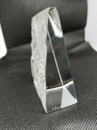 RARE Daum France Crystal Paperweight,  signed by Alexander Fasianos - Birds LIMIT 3