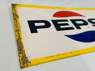 60 ' s Pepsi Sign - Vintage Rare Embossed Version 54 