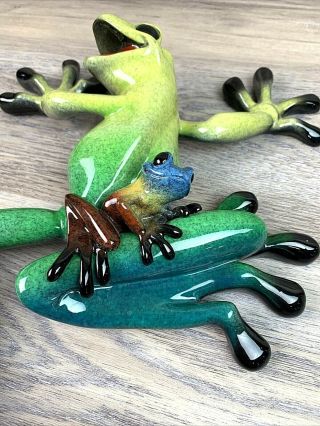 Rare Kitty ' s Critters Wall Hanging Frogs 2002 Lucy And Lil ' Ricky LARGE Retired 2
