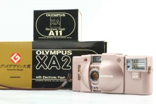Rare【mint Boxed】olympus Xa2 Pink A11 Point & Shoot Film Camera From Japan 861