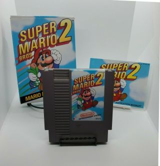 Mario Bros 2 (nes Nintendo) Complete Cib Authentic Rare