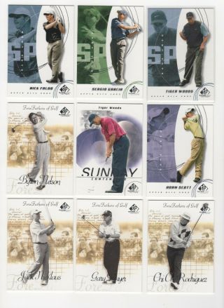 2002 Sp Game Golf Complete Base Set 1 - 60 Tiger Woods Jack Nicklaus Rare