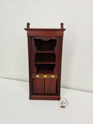 Rare Sonia Messer Corner Cabinet 1:12 Dollhouse Miniature Living Room Display