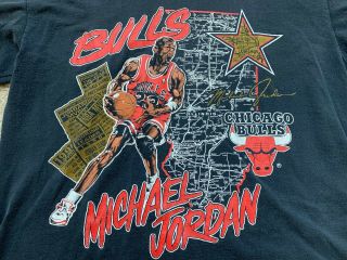 Rare Black Vintage Early 90s Michael Jordan T Shirt Nutmeg Mills Size Xl Vtg