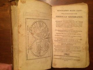 Rare 1790 Boston,  1st Us American Geography Morse W/ Maps Astronomy Solar System