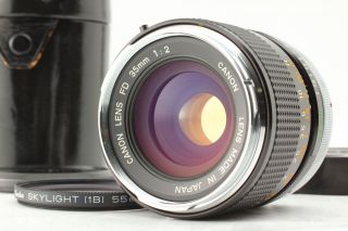 Rare " O " 【near Mint】 Canon Fd 35mm F/2 Wide Angle Mf Lens From Japan ＃1233