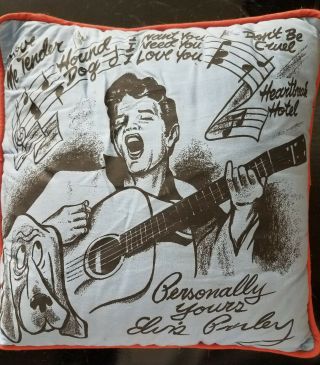 Vintage Elvis Presley Pillow,  1956,  Rare,  1950 