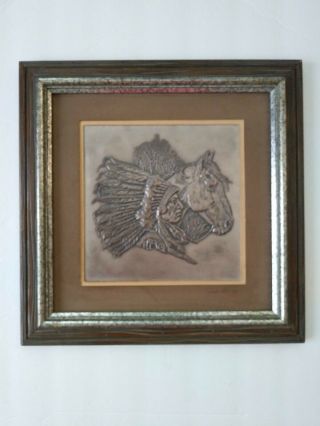 Chieftain By Gordon Phillips Silver Wall Sculpture Signed & Dated Rare Sculpture