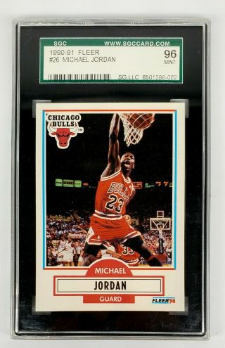 1990 - 91 Fleer Sgc Graded Gem 9.  5,  Michael Jordan Chicago Bulls 26 Hof Rare