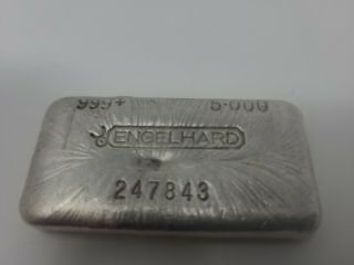 Rare 5 Ounce Engelhard Canadian Series Silver Bar Eh Bull Logo Rare Rcm