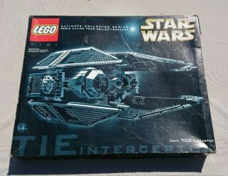 Lego Star Wars Tie Interceptor 2000 (7181) Rare Retired Plus Box Never Built Set