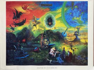 Wolfgang Grasse Rare 1978 Temptation Of St.  Anthony 21 " X 27.  5 " Surrealism Poster