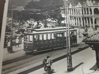 Hong Kong 1920s Causeway Bay 1st Gen Tramway Shelter Street View Rare Photo Rppc