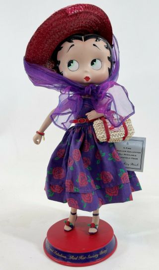 Rare 13 " Danbury Over Fifty Fabulous Betty Boop Red Hat Club Porcelain Doll