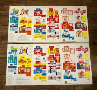 Vintage Rare Amsco Industries Inc.  Punch - Out Folding Price Display Boxes Sheets