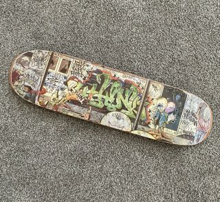 Vintage 1992 Think Skateboard Graffiti Slick Deck.  Rare.  Doug One Tmf