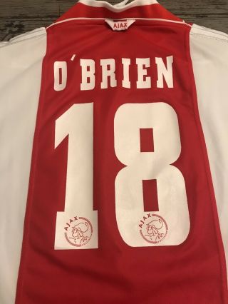 Very Rare Vintage John O’brien 1999 - 00 Ajax Amsterdam Jersey Shirt Soccer L Usa