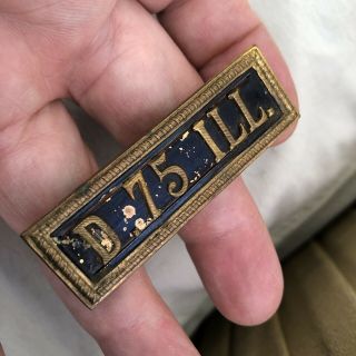 Rare 75th Illinois Infantry GAR Civil War Veterans Badge Insignia 2