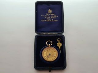 Antique 1890 Swiss Made 9k Solid Gold Pocket Watch 26.  81 Gr Vgc Rare