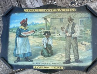Rare 1890 - 1910 Paul Jones Whiskey Lithio Sign,  Louisville,  Ky