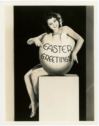 Pre - Code Easter Greetings Lillian Roth Risqué Photograph Rare Unusual